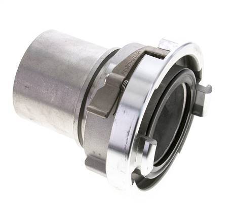 Acoplamiento Storz de aluminio forjado 75-B (89 mm) Pilar de manguera de 75 mm giratorio con bloqueo para conexión de abrazadera de seguridad