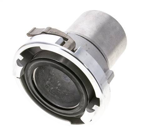 Acoplamiento Storz de aluminio forjado 75-B (89 mm) Pilar de manguera de 75 mm giratorio con bloqueo para conexión de abrazadera de seguridad