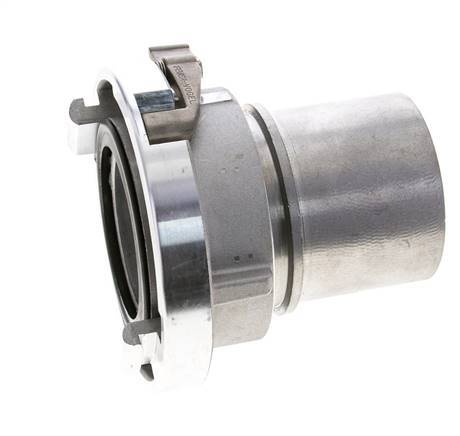 Acoplamiento Storz de aluminio forjado 75-B (89 mm) Pilar de manguera de 75 mm giratorio con bloqueo para conexión de abrazadera de seguridad