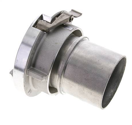 Acoplamiento Storz de aluminio forjado 75-B (89 mm) Pilar de manguera de 75 mm giratorio con bloqueo para conexión de abrazadera de seguridad