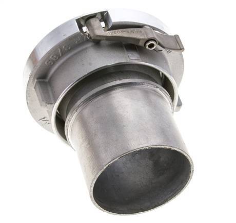 Acoplamiento Storz de aluminio forjado 75-B (89 mm) Pilar de manguera de 75 mm giratorio con bloqueo para conexión de abrazadera de seguridad