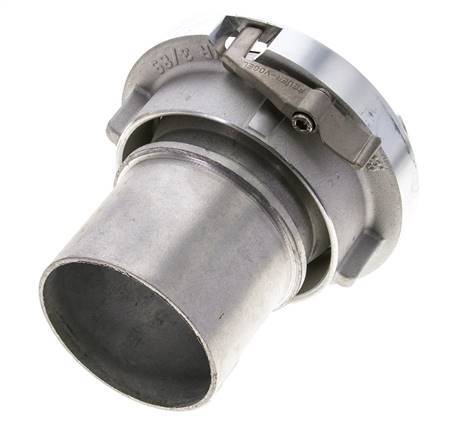 Acoplamiento Storz de aluminio forjado 75-B (89 mm) Pilar de manguera de 75 mm giratorio con bloqueo para conexión de abrazadera de seguridad