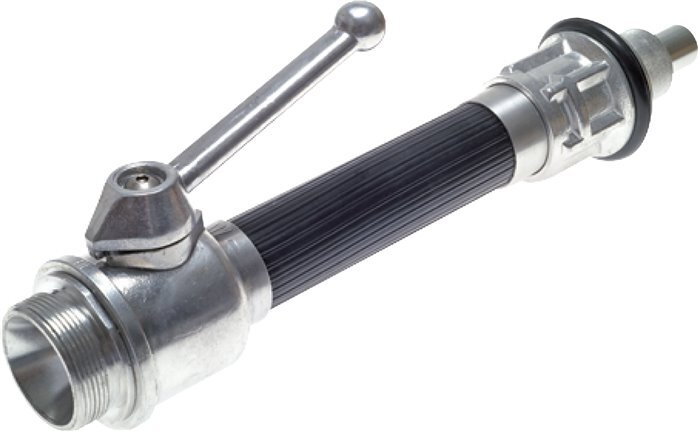 Tubo de chorro de 16 mm G 2 1/2'' rosca macho Aluminio forjado y goma DIN 14365 con spray protector