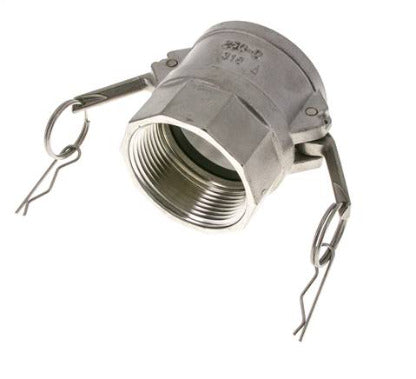Acoplamiento de acero inoxidable Camlock DN 120 (5'') Rosca NPT hembra de 5'' Tipo D MIL-C-27487
