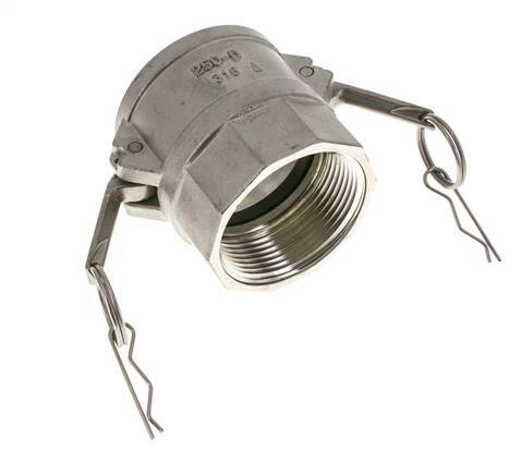 Acoplamiento de acero inoxidable Camlock DN 60 (2 1/2'') Rosca NPT hembra de 2 1/2'' Tipo D MIL-C-27487