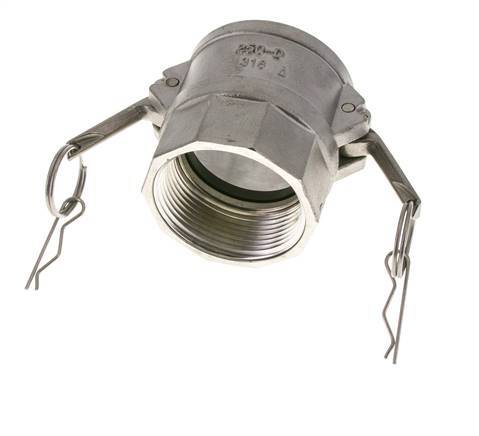 Acoplamiento de acero inoxidable Camlock DN 60 (2 1/2'') Rosca NPT hembra de 2 1/2'' Tipo D MIL-C-27487