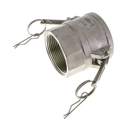 Acoplamiento de acero inoxidable Camlock DN 60 (2 1/2'') Rosca NPT hembra de 2 1/2'' Tipo D MIL-C-27487