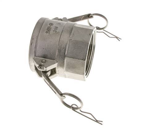 Acoplamiento de acero inoxidable Camlock DN 60 (2 1/2'') Rosca NPT hembra de 2 1/2'' Tipo D MIL-C-27487
