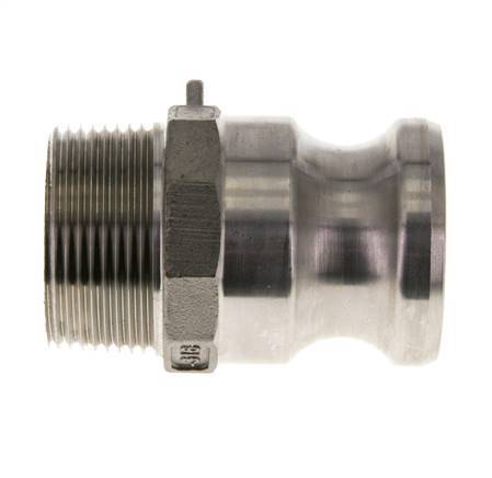 Acoplamiento de acero inoxidable Camlock DN 32 (1 1/4'') Rosca NPT macho de 1 1/4'' Tipo F MIL-C-27487