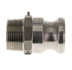 Acoplamiento de acero inoxidable Camlock DN 32 (1 1/4'') Rosca NPT macho de 1 1/4'' Tipo F MIL-C-27487