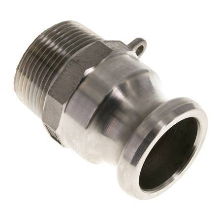 Acoplamiento de acero inoxidable Camlock DN 32 (1 1/4'') Rosca NPT macho de 1 1/4'' Tipo F MIL-C-27487