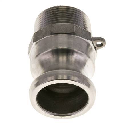Acoplamiento de acero inoxidable Camlock DN 32 (1 1/4'') Rosca NPT macho de 1 1/4'' Tipo F MIL-C-27487