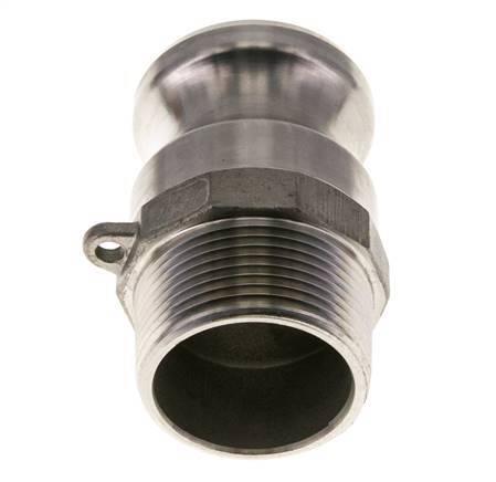Acoplamiento de acero inoxidable Camlock DN 32 (1 1/4'') Rosca NPT macho de 1 1/4'' Tipo F MIL-C-27487