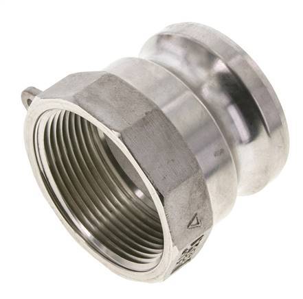 Acoplamiento de acero inoxidable Camlock DN 60 (2 1/2'') Rosca NPT hembra de 2 1/2'' Tipo A MIL-C-27487