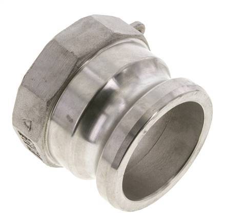 Acoplamiento de acero inoxidable Camlock DN 60 (2 1/2'') Rosca NPT hembra de 2 1/2'' Tipo A MIL-C-27487