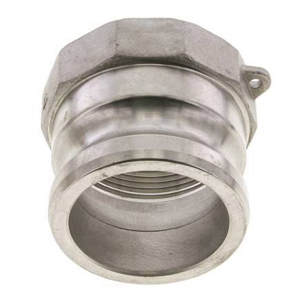 Acoplamiento de acero inoxidable Camlock DN 60 (2 1/2'') Rosca NPT hembra de 2 1/2'' Tipo A MIL-C-27487