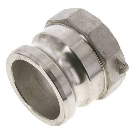 Acoplamiento de acero inoxidable Camlock DN 60 (2 1/2'') Rosca NPT hembra de 2 1/2'' Tipo A MIL-C-27487