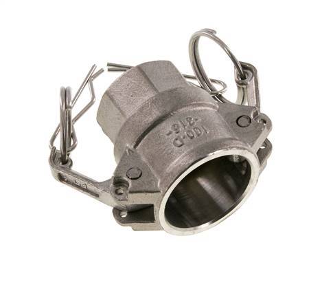 Acoplamiento de acero inoxidable Camlock DN 25 (1'') Rosca NPT hembra de 1'' Tipo D MIL-C-27487