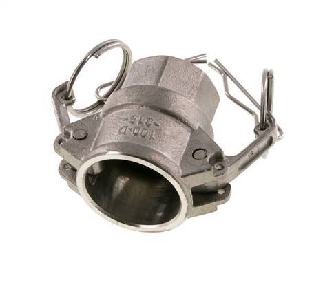 Acoplamiento de acero inoxidable Camlock DN 25 (1'') Rosca NPT hembra de 1'' Tipo D MIL-C-27487