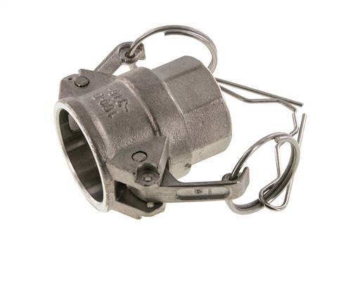 Acoplamiento de acero inoxidable Camlock DN 25 (1'') Rosca NPT hembra de 1'' Tipo D MIL-C-27487