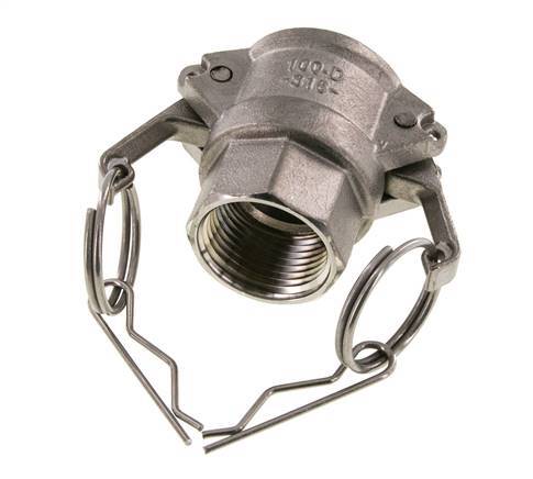 Acoplamiento de acero inoxidable Camlock DN 25 (1'') Rosca NPT hembra de 1'' Tipo D MIL-C-27487