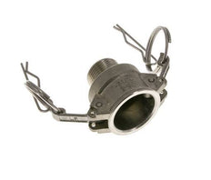 Acoplamiento de acero inoxidable Camlock DN 20 (3/4'') Rosca NPT macho de 3/4'' Tipo B MIL-C-27487