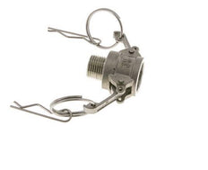 Acoplamiento de acero inoxidable Camlock DN 15 (1/2'') Rosca NPT macho de 2 1/2'' Tipo B MIL-C-27487