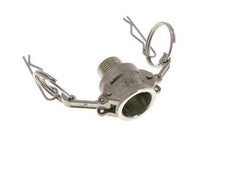 Acoplamiento de acero inoxidable Camlock DN 15 (1/2'') Rosca NPT macho de 2 1/2'' Tipo B MIL-C-27487
