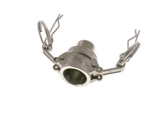 Acoplamiento de acero inoxidable Camlock DN 15 (1/2'') Rosca NPT macho de 2 1/2'' Tipo B MIL-C-27487