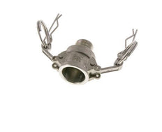 Acoplamiento de acero inoxidable Camlock DN 15 (1/2'') Rosca NPT macho de 2 1/2'' Tipo B MIL-C-27487