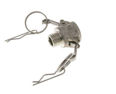 Acoplamiento de acero inoxidable Camlock DN 15 (1/2'') Rosca NPT macho de 2 1/2'' Tipo B MIL-C-27487