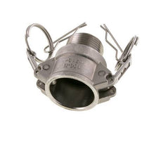 Acoplamiento de acero inoxidable Camlock DN 25 (1'') Rosca NPT macho de 1'' Tipo B MIL-C-27487
