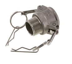Acoplamiento de acero inoxidable Camlock DN 25 (1'') Rosca NPT macho de 1'' Tipo B MIL-C-27487
