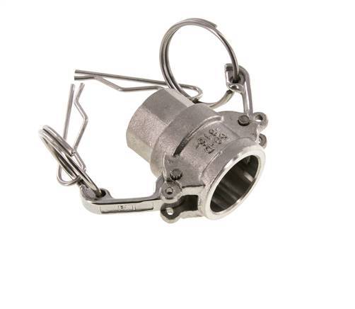 Acoplamiento de acero inoxidable Camlock DN 15 (1/2'') Rosca NPT hembra de 1/2'' Tipo D MIL-C-27487