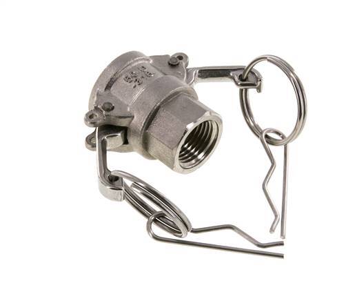 Acoplamiento de acero inoxidable Camlock DN 15 (1/2'') Rosca NPT hembra de 1/2'' Tipo D MIL-C-27487