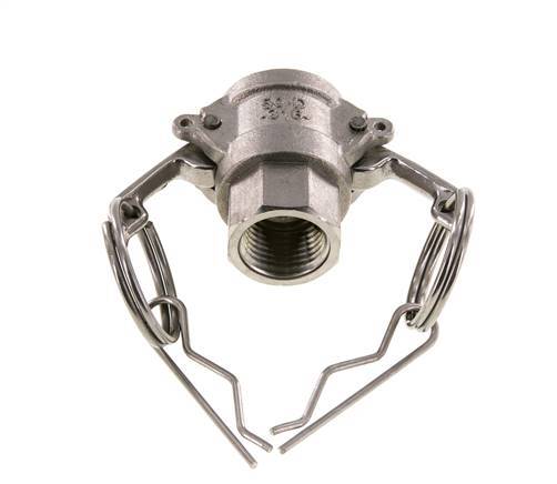 Acoplamiento de acero inoxidable Camlock DN 15 (1/2'') Rosca NPT hembra de 1/2'' Tipo D MIL-C-27487