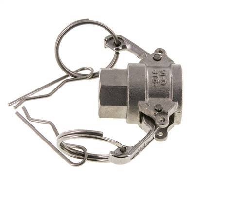 Acoplamiento de acero inoxidable Camlock DN 15 (1/2'') Rosca NPT hembra de 1/2'' Tipo D MIL-C-27487