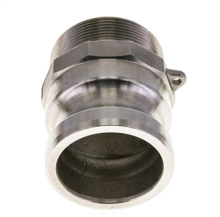 Acoplamiento de acero inoxidable Camlock DN 50 (2'') Rosca NPT macho de 2'' Tipo F MIL-C-27487