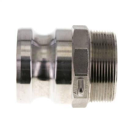 Acoplamiento de acero inoxidable Camlock DN 50 (2'') Rosca NPT macho de 2'' Tipo F MIL-C-27487