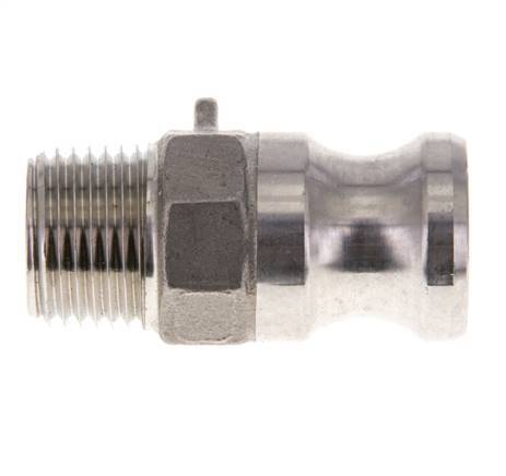 Acoplamiento de acero inoxidable Camlock DN 15 (1/2'') Rosca NPT macho de 1/2'' Tipo F MIL-C-27487