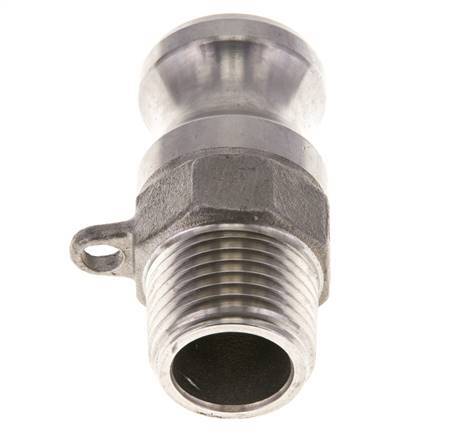 Acoplamiento de acero inoxidable Camlock DN 15 (1/2'') Rosca NPT macho de 1/2'' Tipo F MIL-C-27487