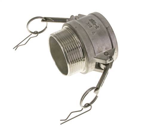 Acoplamiento de acero inoxidable Camlock DN 60 (2 1/2'') Rosca NPT macho de 2 1/2'' Tipo B MIL-C-27487