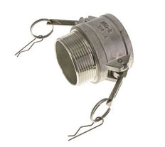 Acoplamiento de acero inoxidable Camlock DN 60 (2 1/2'') Rosca NPT macho de 2 1/2'' Tipo B MIL-C-27487