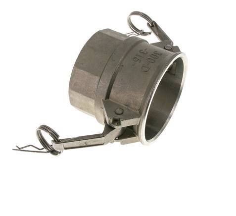 Acoplamiento de acero inoxidable Camlock DN 75 (3'') Rosca NPT hembra de 3'' Tipo D MIL-C-27487