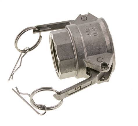 Acoplamiento de acero inoxidable Camlock DN 40 (1 1/2'') Rosca NPT hembra de 1 1/2'' Tipo D MIL-C-27487