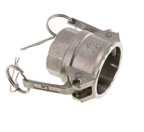 Acoplamiento de acero inoxidable Camlock DN 40 (1 1/2'') Rosca NPT hembra de 1 1/2'' Tipo D MIL-C-27487