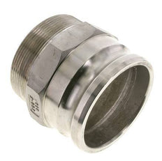 Acoplamiento de acero inoxidable Camlock DN 90 (4'') Rosca NPT macho de 4'' Tipo F MIL-C-27487