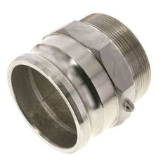 Acoplamiento de acero inoxidable Camlock DN 90 (4'') Rosca NPT macho de 4'' Tipo F MIL-C-27487
