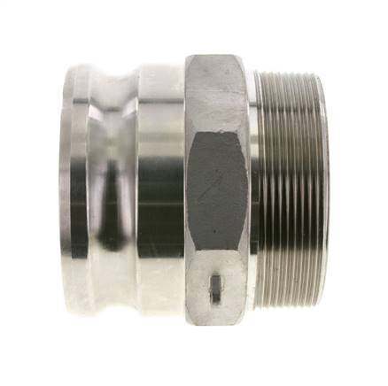 Acoplamiento de acero inoxidable Camlock DN 90 (4'') Rosca NPT macho de 4'' Tipo F MIL-C-27487