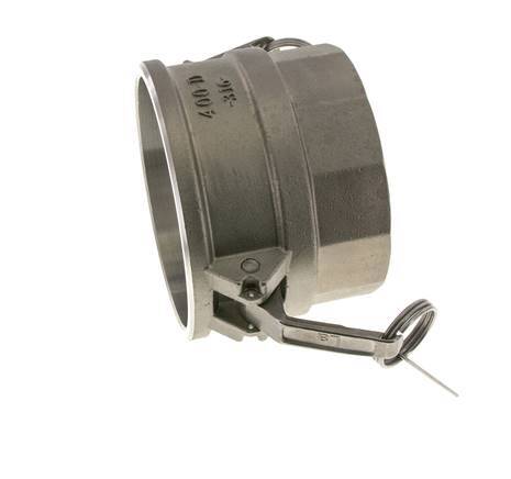 Acoplamiento de acero inoxidable Camlock DN 90 (4'') Rosca NPT hembra de 4'' Tipo D MIL-C-27487
